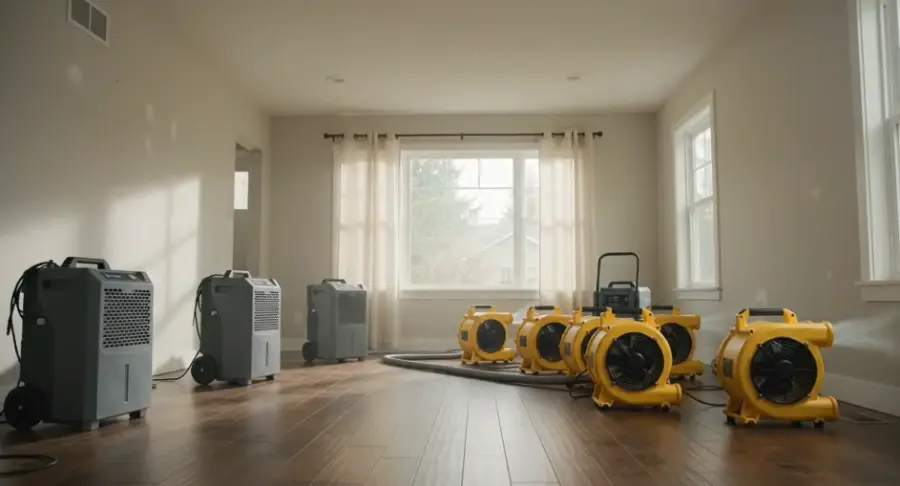 Drying a water-damaged area after a pipe leak – about Pomona Water Damage Pro